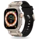 Techsuit - Watchband (W064) - Apple Watch 1/2/3/4/5/6/7/8/9/10/11/SE/SE 2/SE 3/Ultra/2/3 (42/44/45/46/49mm) - Silver Black