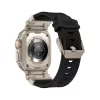 Techsuit - Watchband (W064) - Apple Watch 1/2/3/4/5/6/7/8/9/10/11/SE/SE 2/SE 3/Ultra/2/3 (42/44/45/46/49mm) - Silver Black