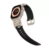 Techsuit - Watchband (W064) - Apple Watch 1/2/3/4/5/6/7/8/9/10/11/SE/SE 2/SE 3/Ultra/2/3 (42/44/45/46/49mm) - Silver Black