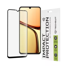   Techsuit - 111D Full Cover / Full Glue üvegfólia - Realme C61 / Realme C63 - Fekete széllel