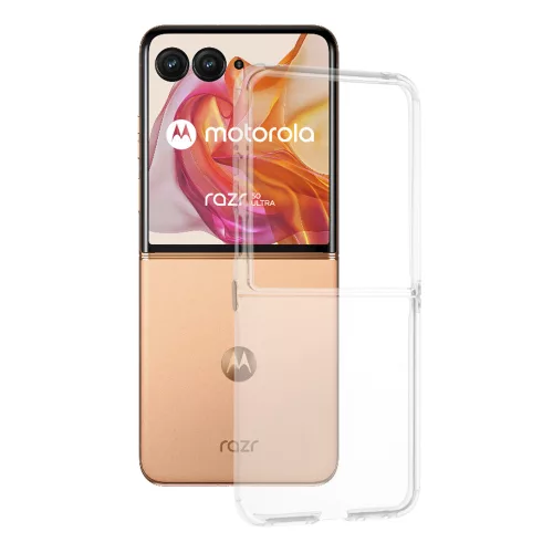 Techsuit - Clear Silicone tok - Motorola Razr 50 Ultra - Átlátszó