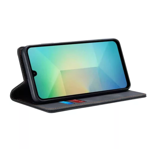 Techsuit - Confy Cover kinyitható tok - Samsung Galaxy A06 - Fekete