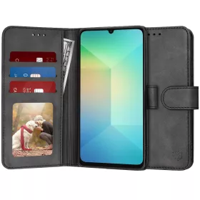   Techsuit - Diary Book kinyitható tok - Samsung Galaxy A06 - Fekete