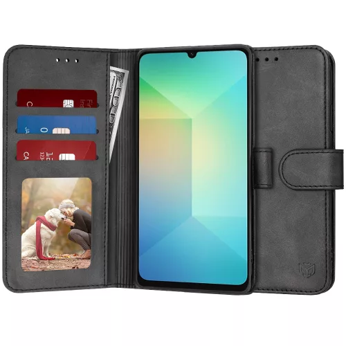 Techsuit - Diary Book kinyitható tok - Samsung Galaxy A06 - Fekete