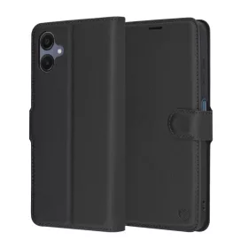   Techsuit - Leather Folio kinyitható tok - Samsung Galaxy A06 - Fekete