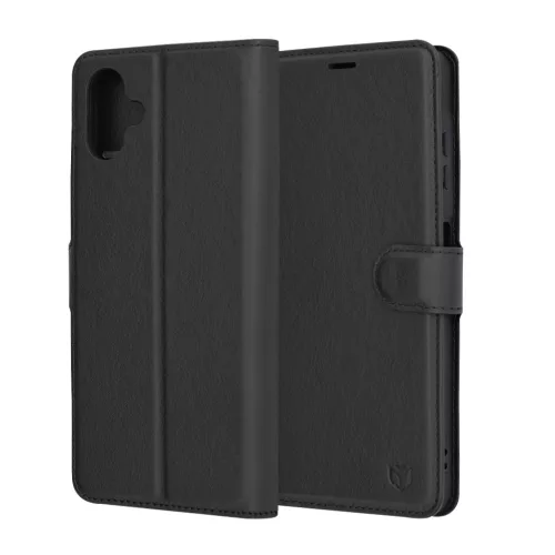 Techsuit - Leather Folio kinyitható tok - Samsung Galaxy A06 - Fekete