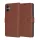 Techsuit - Leather Folio kinyitható tok - Samsung Galaxy A06 - Barna