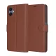 Techsuit - Leather Folio kinyitható tok - Samsung Galaxy A06 - Barna
