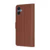 Techsuit - Leather Folio kinyitható tok - Samsung Galaxy A06 - Barna