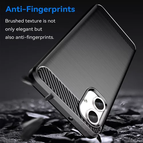 Techsuit - Carbon szilikon tok - Samsung Galaxy A06 4G - Fekete