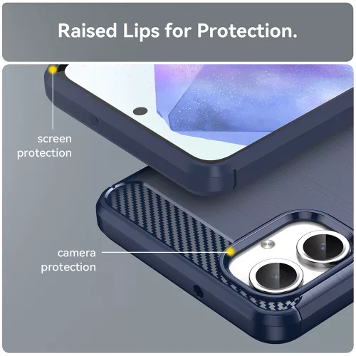 Techsuit - Carbon szilikon tok - Samsung Galaxy A06 4G - Kék