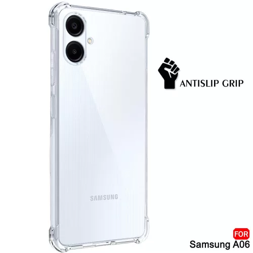 Techsuit - Shockproof Átlátszó Ütésálló Szilikon tok - Samsung Galaxy A06 - Átlátszó