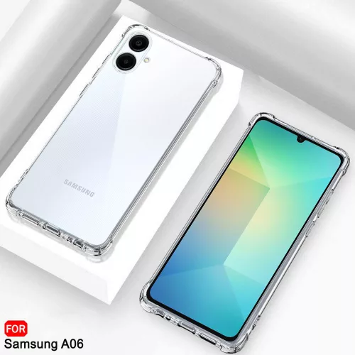 Techsuit - Shockproof Átlátszó Ütésálló Szilikon tok - Samsung Galaxy A06 - Átlátszó