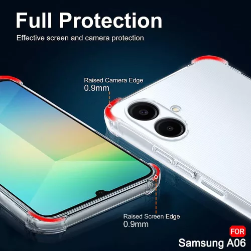 Techsuit - Shockproof Átlátszó Ütésálló Szilikon tok - Samsung Galaxy A06 - Átlátszó