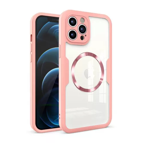 Techsuit - ColorVerse 360 MagSafe tok kijelzővédővel - iPhone 12 Pro Max - Rózsaszín