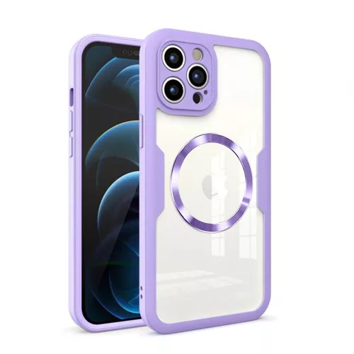 Techsuit - ColorVerse 360 MagSafe tok kijelzővédővel - iPhone 12 Pro Max - Lila