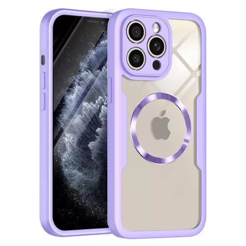 Techsuit - ColorVerse 360 MagSafe tok kijelzővédővel - iPhone 11 Pro Max - Lila