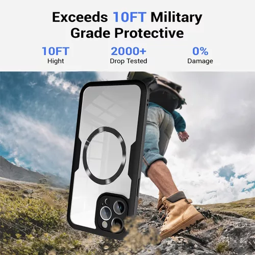 Techsuit - ColorVerse 360 MagSafe tok kijelzővédővel - iPhone 16 - Rózsaszín