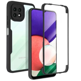   Techsuit - ColorVerse 360 tok kijelzővédővel - Samsung Galaxy A22 5G - Fekete