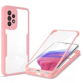  Techsuit - ColorVerse 360 tok kijelzővédővel - Samsung Galaxy A53 5G - Rózsaszín
