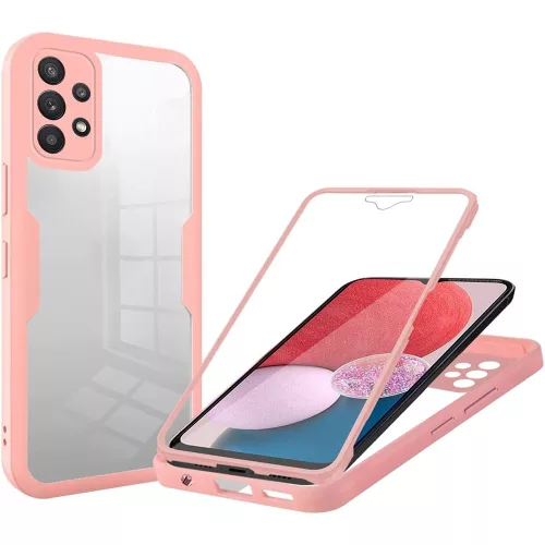 Techsuit - ColorVerse 360 tok kijelzővédővel - Samsung Galaxy A13 4G - Rózsaszín