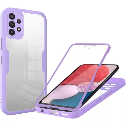 Techsuit - ColorVerse 360 tok kijelzővédővel - Samsung Galaxy A13 4G - Lila