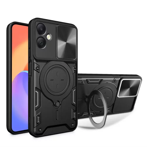 Techsuit - CamGuard Pro tok ütésálló tok - Samsung Galaxy A06 - Fekete