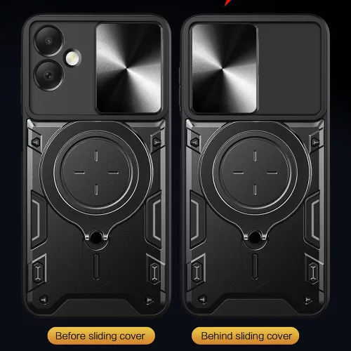 Techsuit - CamGuard Pro tok ütésálló tok - Samsung Galaxy A06 - Fekete