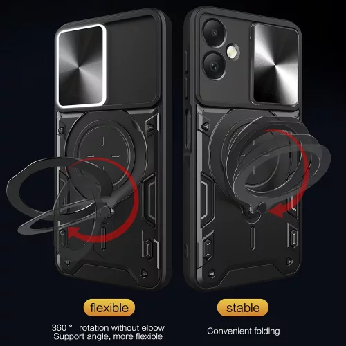 Techsuit - CamGuard Pro tok ütésálló tok - Samsung Galaxy A06 - Fekete