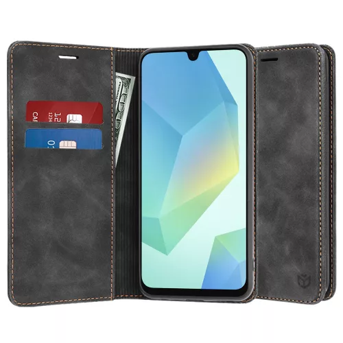 Techsuit - Confy Cover kinyitható tok - Samsung Galaxy A16 4G / A16 5G - Fekete