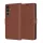 Techsuit - Leather Folio kinyitható tok - Samsung Galaxy A16 4G / A16 5G - Barna