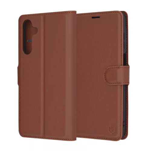 Techsuit - Leather Folio kinyitható tok - Samsung Galaxy A16 4G / A16 5G - Barna