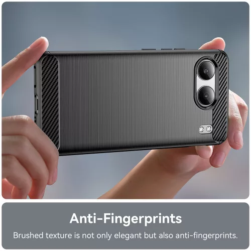 Techsuit - Carbon szilikon tok - OnePlus Nord 4 - Fekete