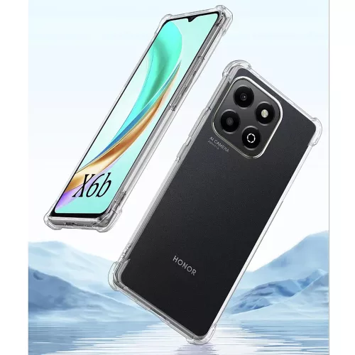 Techsuit - Shockproof Átlátszó Ütésálló Szilikon tok - Honor X6b - Átlátszó