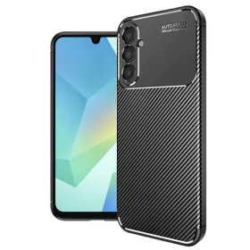   Techsuit - CarbonFiber szilikon tok - Samsung Galaxy A16 4G / A16 5G - Fekete