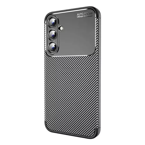 Techsuit - CarbonFiber szilikon tok - Samsung Galaxy A16 4G / A16 5G - Fekete