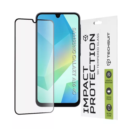 Techsuit - 111D Full Cover / Full Glue üvegfólia - Samsung Galaxy A16 4G / A16 5G / A17 4G / A17 5G - Fekete széllel