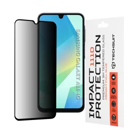   Techsuit - 111D Privacy betekintésgátló üvegfólia - Samsung Galaxy A16 / A17 - Fekete