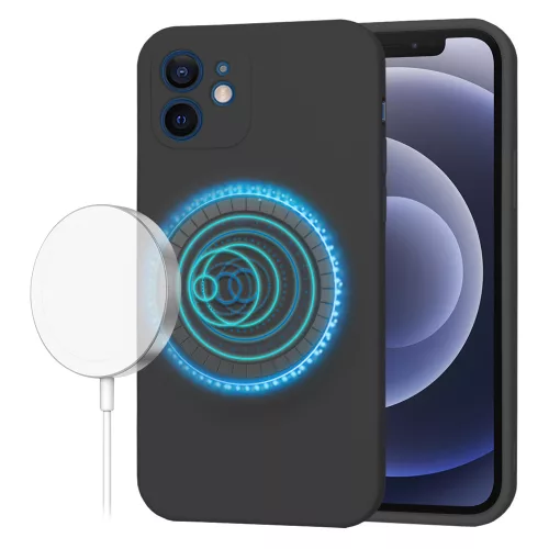 Techsuit - SoftFlex MagSafe tok - iPhone 12 - Fekete