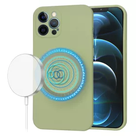   Techsuit - SoftFlex MagSafe tok - iPhone 12 Pro Max - Matcha zöld