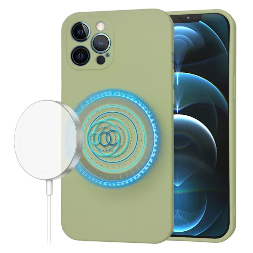 Techsuit - SoftFlex MagSafe tok - iPhone 12 Pro Max - Matcha zöld