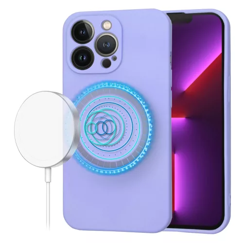 Techsuit - SoftFlex MagSafe tok - iPhone 13 Pro - Világoslila