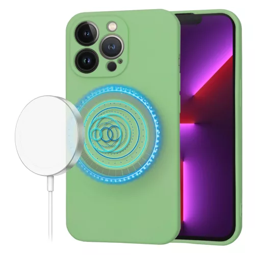 Techsuit - SoftFlex MagSafe tok - iPhone 13 Pro - Mentazöld