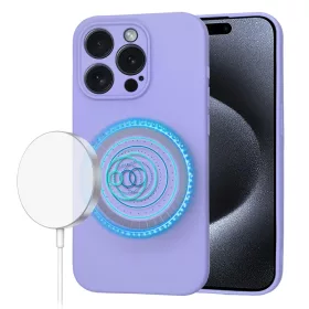   Techsuit - SoftFlex MagSafe tok - iPhone 15 Pro - Világoslila
