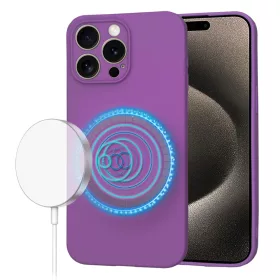 Techsuit - SoftFlex MagSafe tok - iPhone 15 Pro Max - Lila