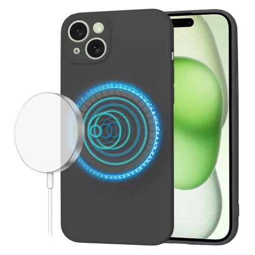 Techsuit - SoftFlex MagSafe tok - iPhone 15 Plus - Fekete
