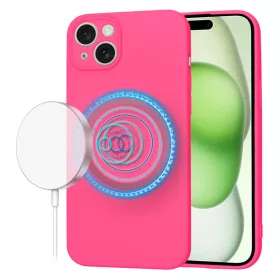Techsuit - SoftFlex MagSafe tok - iPhone 15 Plus - Pink