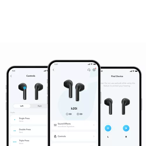 Anker - Vezeték nélküli fülhallgató SoundCore K20i (A3994G31) - Bluetooth 5.3, Dupla Mikrofon, Zajszűrő, IPX5 - Kék