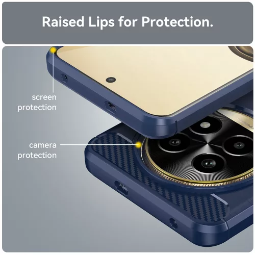 Techsuit - Carbon szilikon tok - Realme 13 Pro / 13 Pro+ - Kék