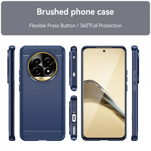 Techsuit - Carbon szilikon tok - Realme 13 Pro / 13 Pro+ - Kék